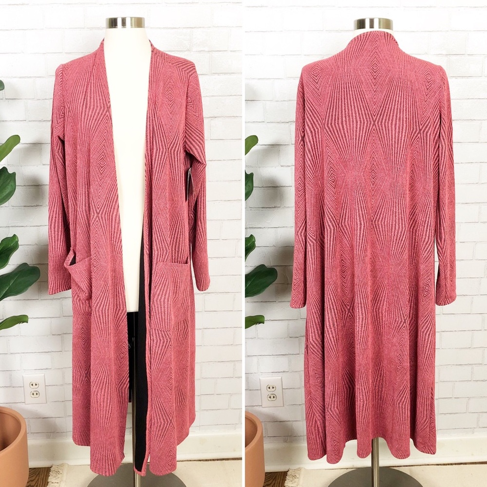 LuLaRoe Sarah Duster Cardigan Geometric Size S NEW